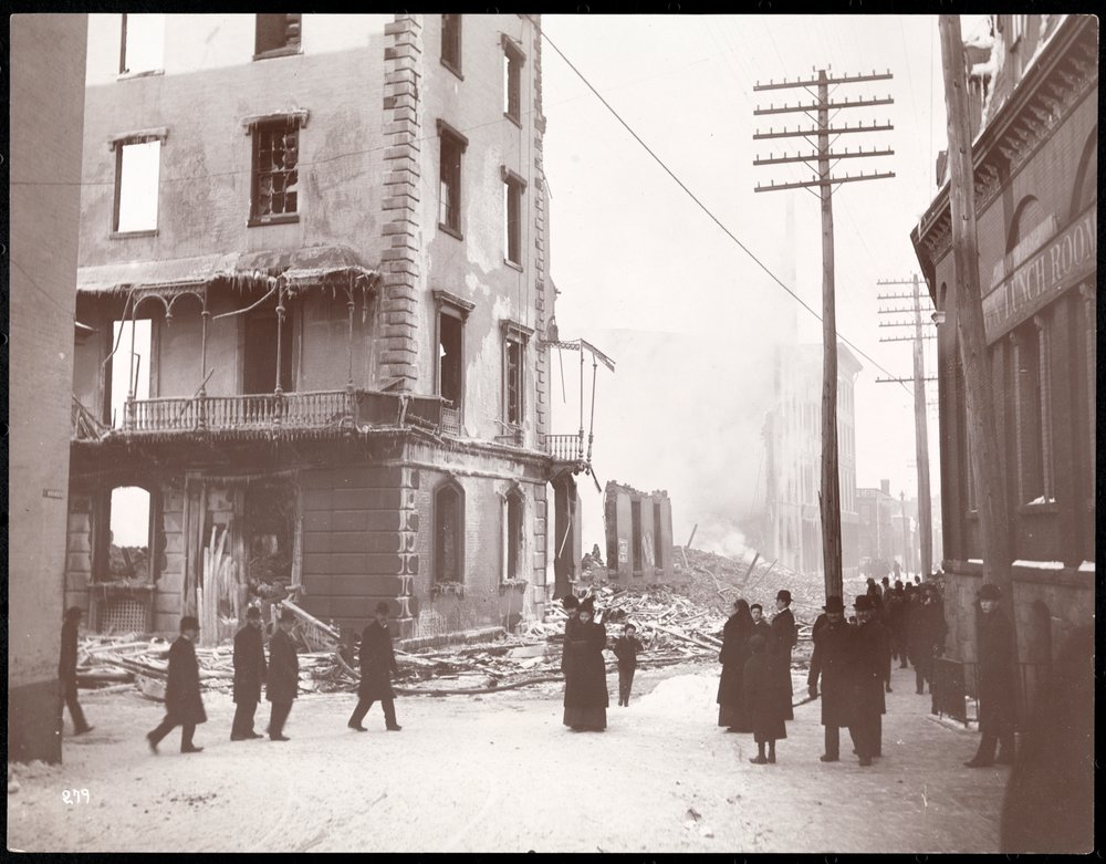 Ruins of the Delavan House Hotel, Albany, New York, 1894