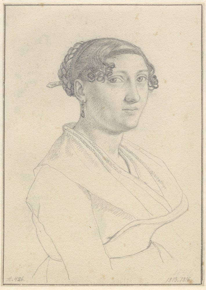 Portrait of a Roman Woman, Facing Right by Christoffer Wilhelm Eckersberg