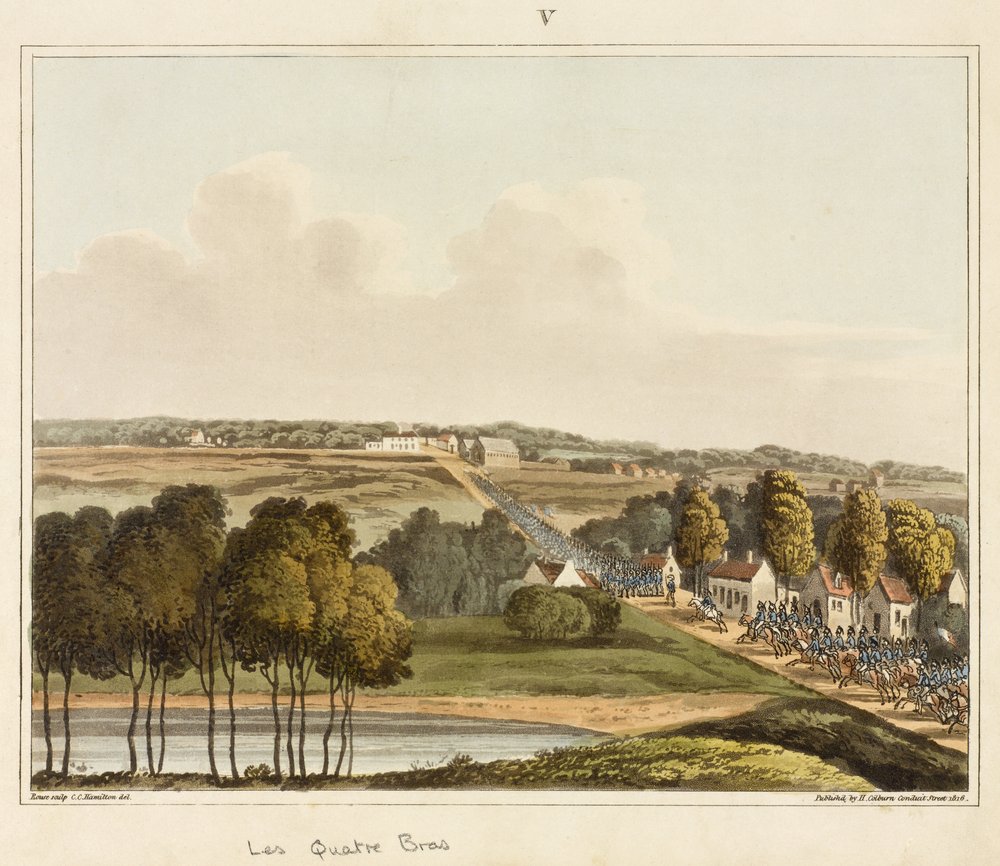 Les Quatre Bras, from 'An Historical Account of the Battle of Waterloo ...