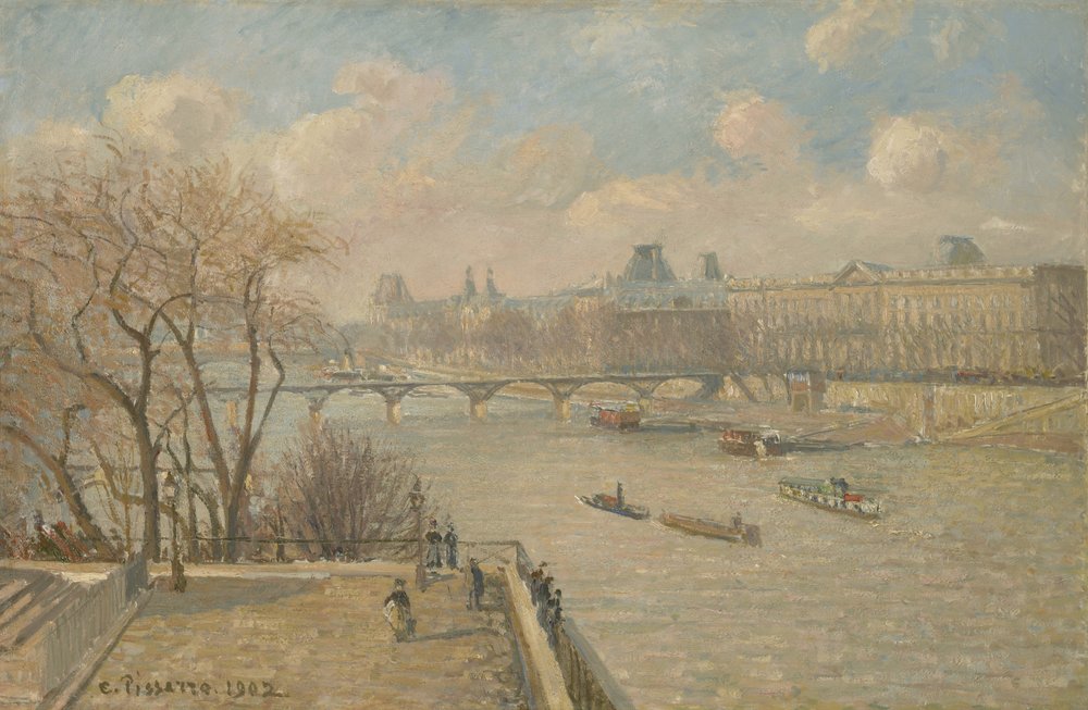 The Louvre from the Pont Neuf by Camille Jacob Pissarro