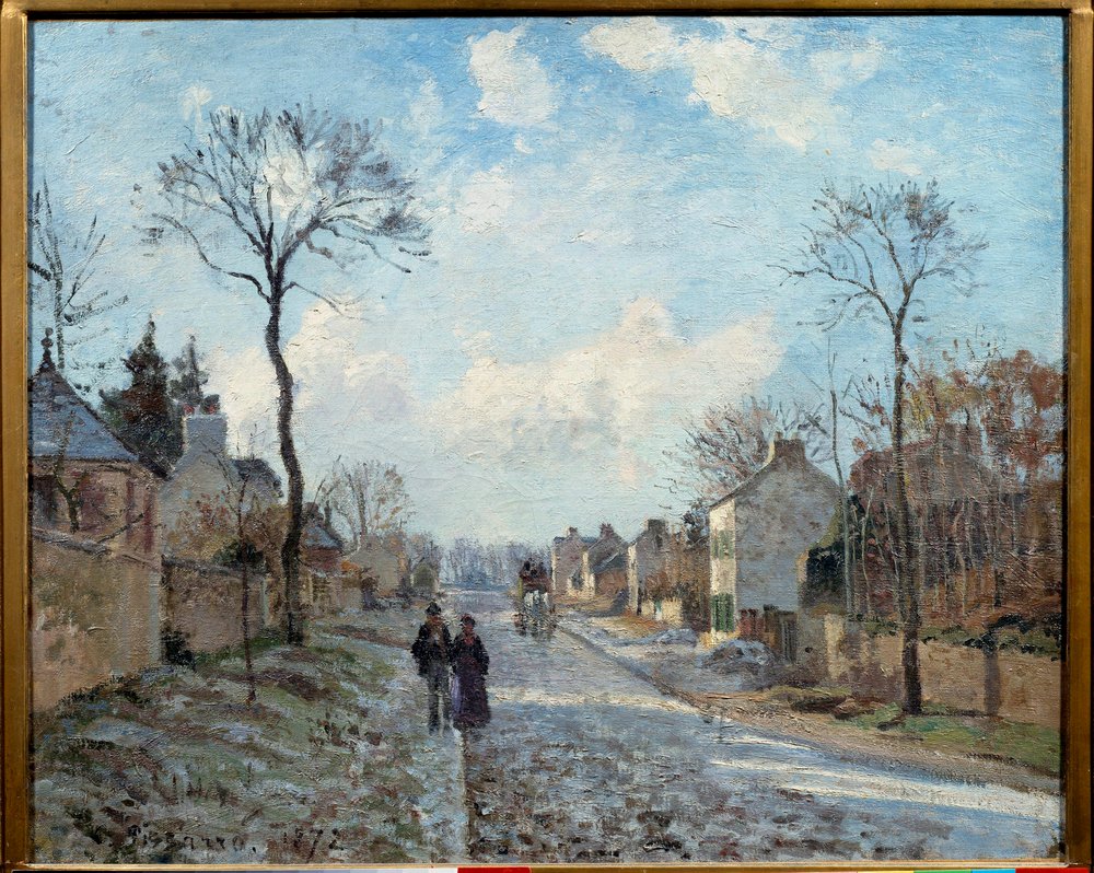Camille Pissarro、LA GRAND'ROUTE, LOUVECI La route de Louveciennes' Giclee Print - Camille Pissarro