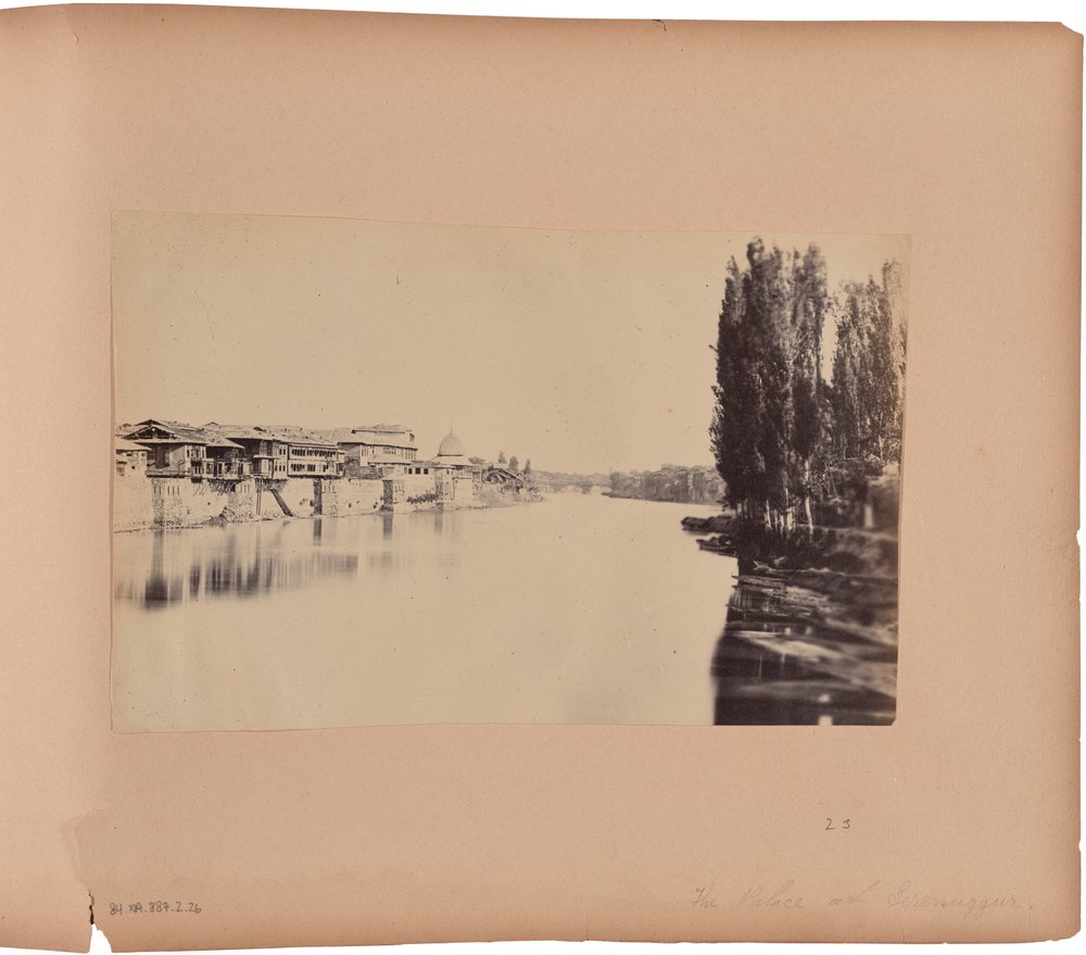 The Palace from the First Bridge - Srinagar by Capt. Melville Clarke