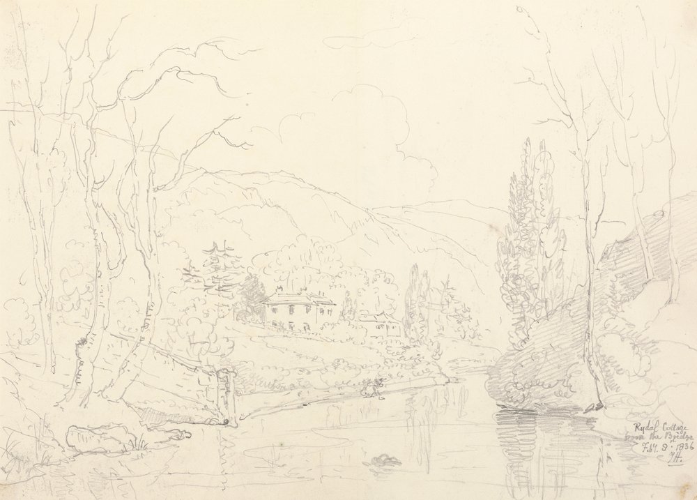 Rydal Cottage from the Bridge, 8 February 1836 by Capt. Thomas Hastings