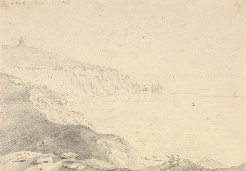 The Needles and Lighthouse, Isle of Wight by Capt. Thomas Hastings