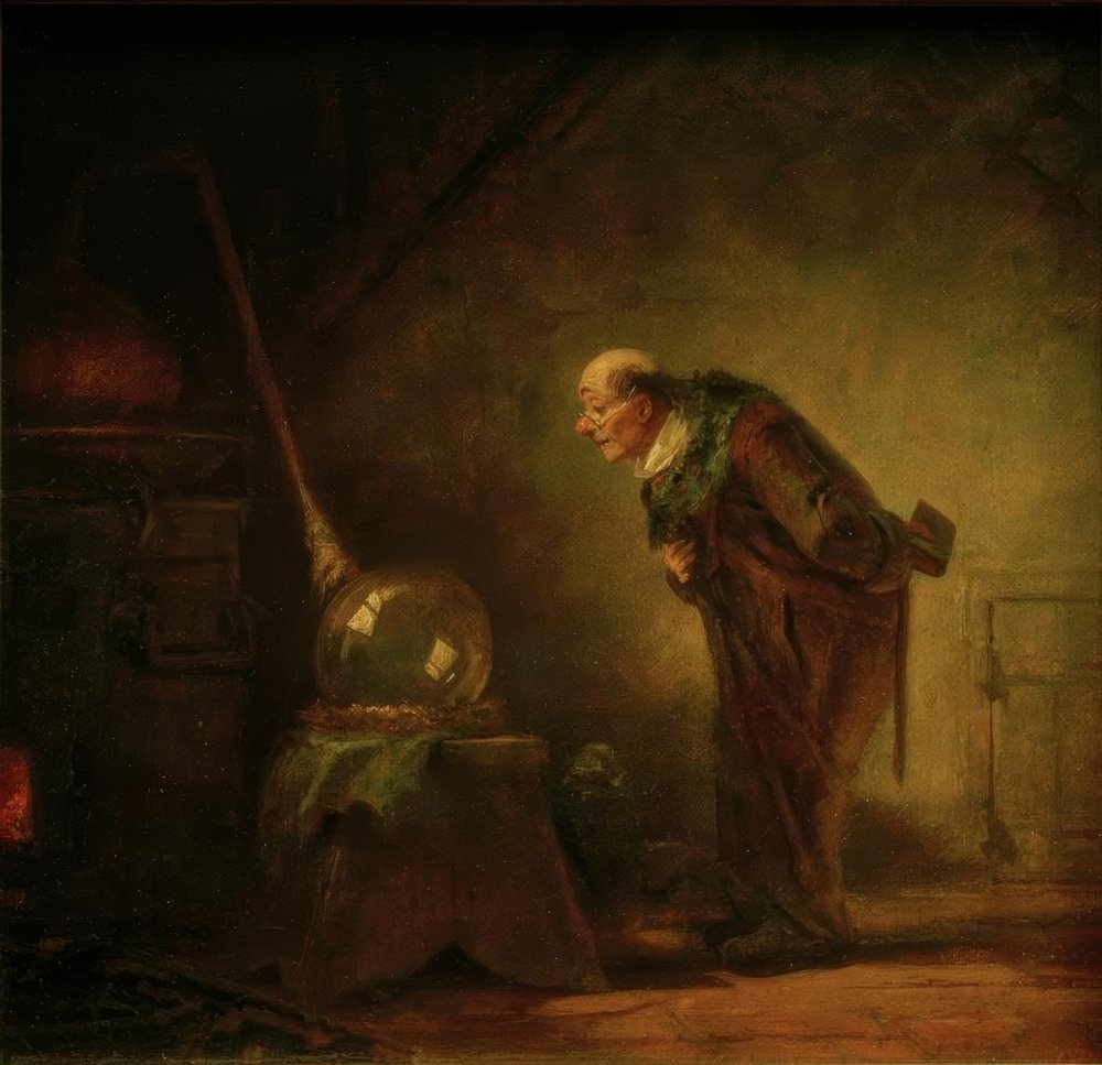 The Alchemist with Book in Left Hand by Carl Spitzweg