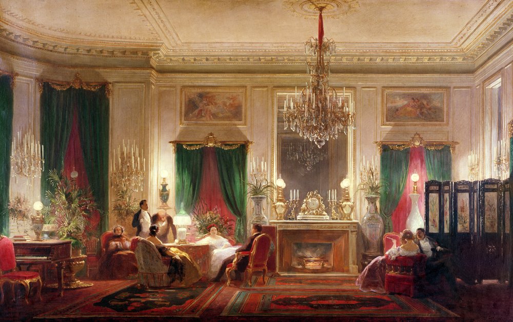 Salon of Princess Mathilde Bonaparte (1820-1904), Rue de Courcelles, Paris, 1859 by Charles Giraud