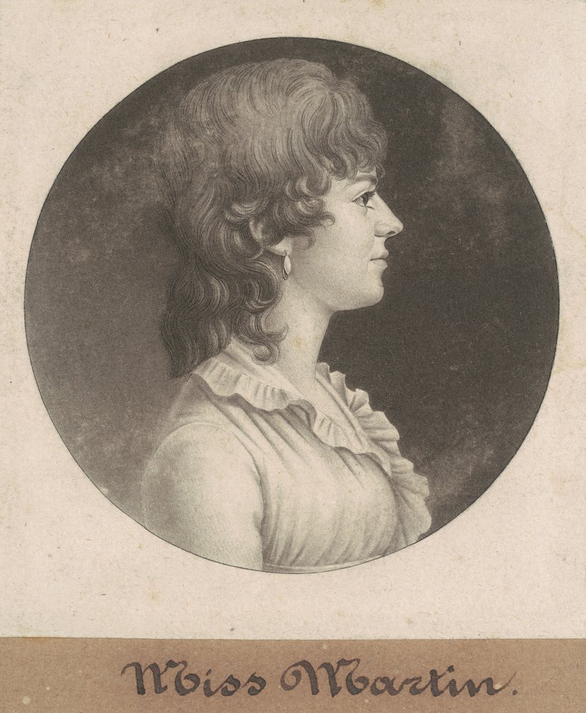 Miss Martin by Charles B. J. Févret de Saint Mémin