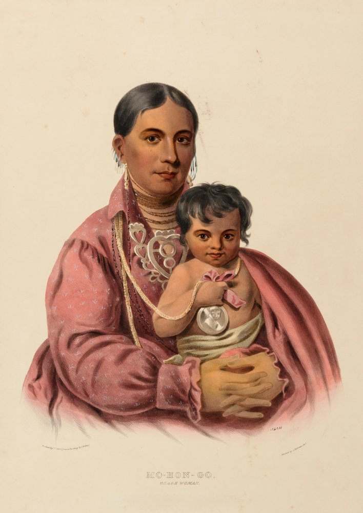 MO-HON-GO. OSAGE WOMAN, from History of the Indian Tribes of North America