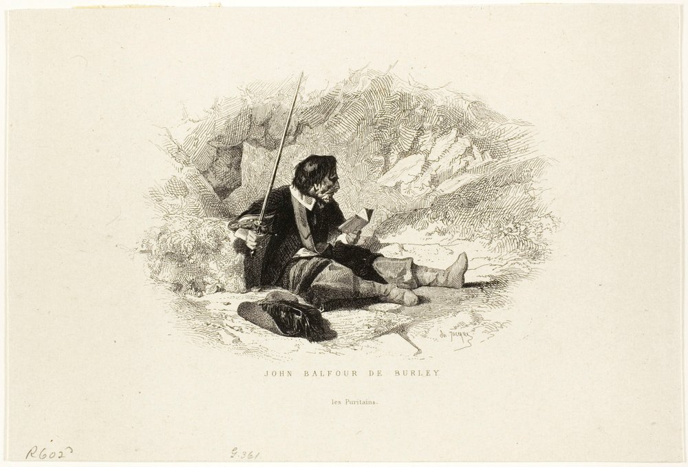 John Balfour de Burley - The Puritans by Charles Emile Jacque