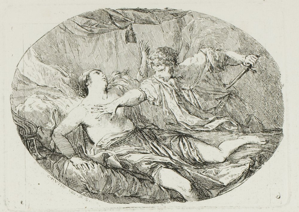 Tarquin and Lucretia by Charles-Francois Hutin