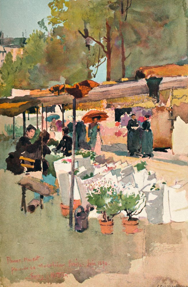 Flower Market Paris by Charles John Watson
