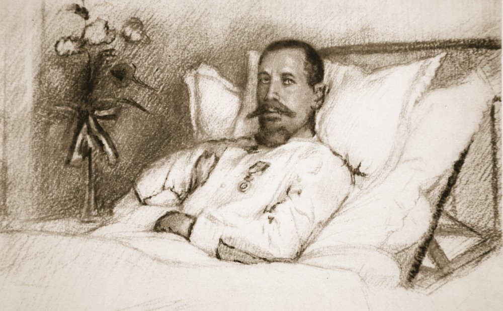 General Gouraud in Hospital in Paris by Charles Jules Duvent