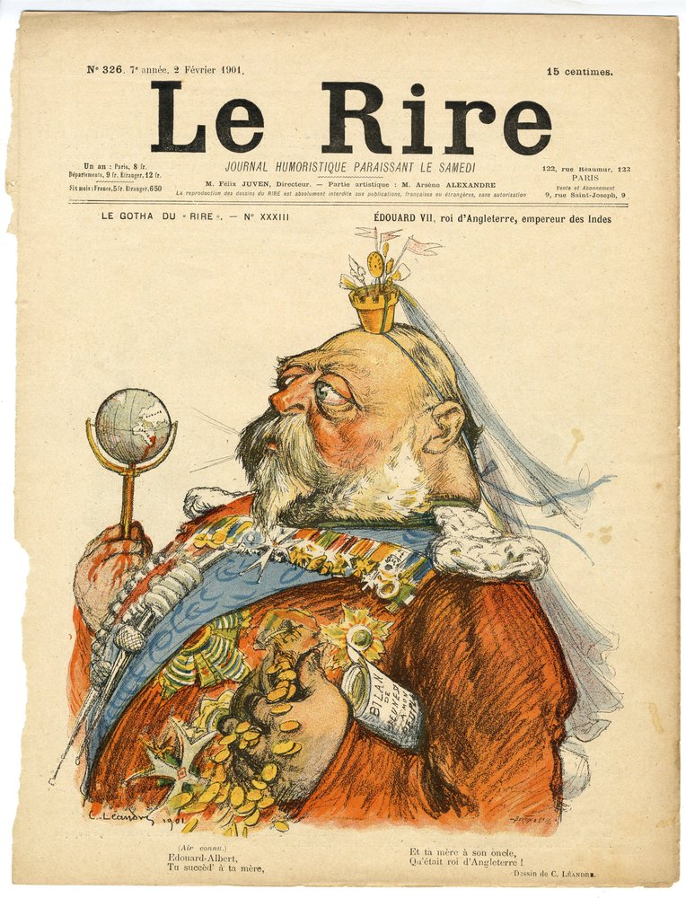 Illustration of Charles Leandre for the Cover of Le Rire