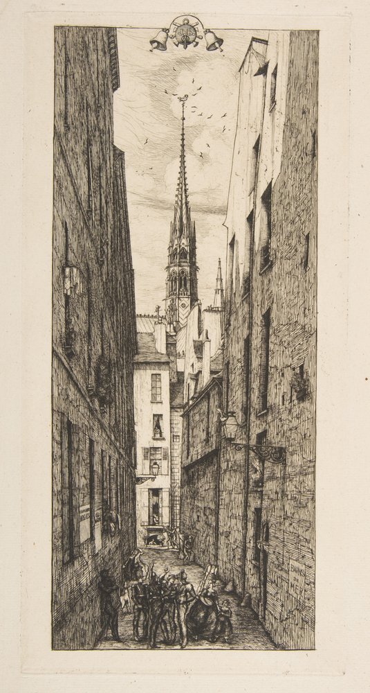 Rue des Chantres by Charles Meryon