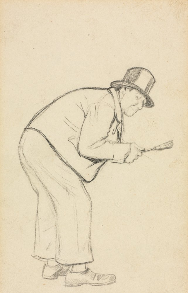 Study for "A Woman Hater" by Charles Samuel Keene