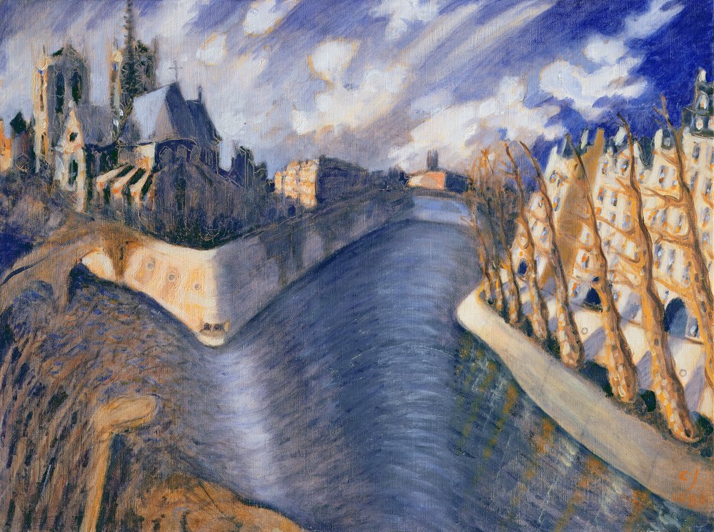 Notre Dame Cathedral, Paris, 1986 by Charlotte Johnson Wahl