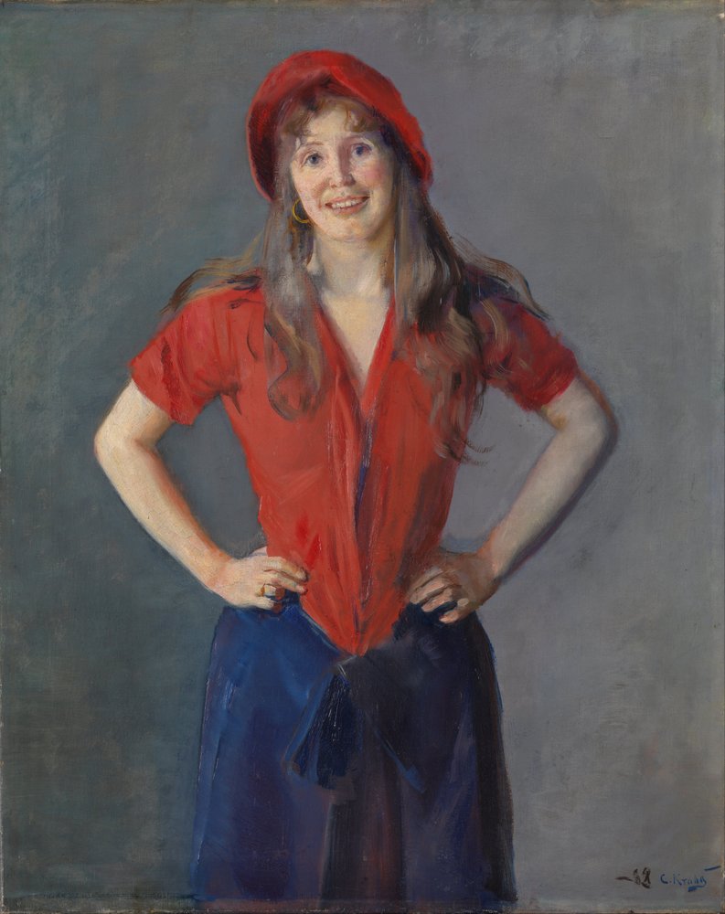Portrait of the Painter Oda Krohg, née Lasson by Christian Krohg