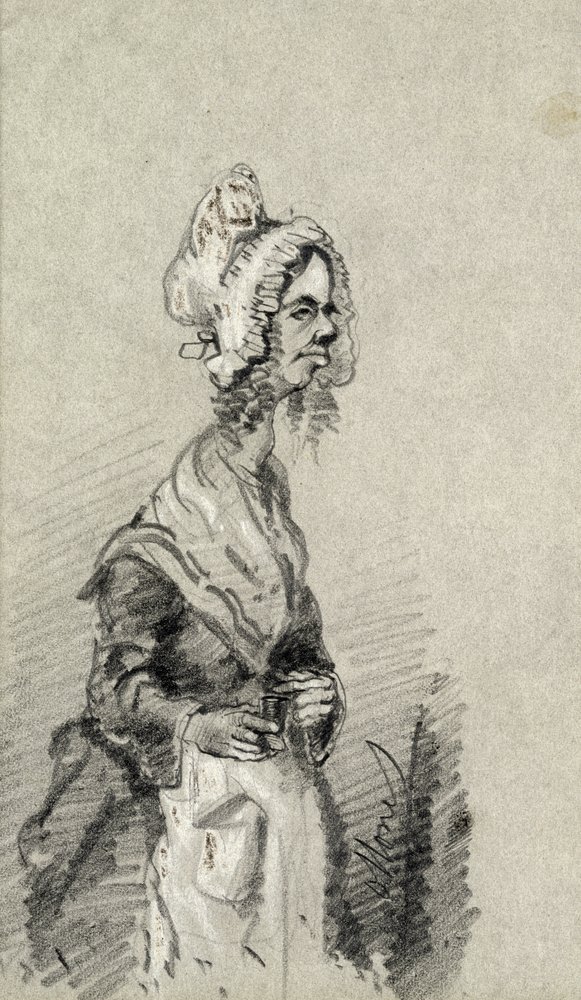 Old Woman from Normandy in Profile by Claude Monet