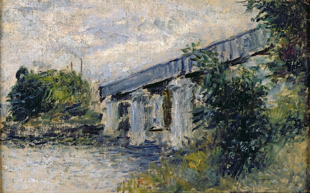 Railway Bridge at Argenteuil, 1874 by Claude Monet