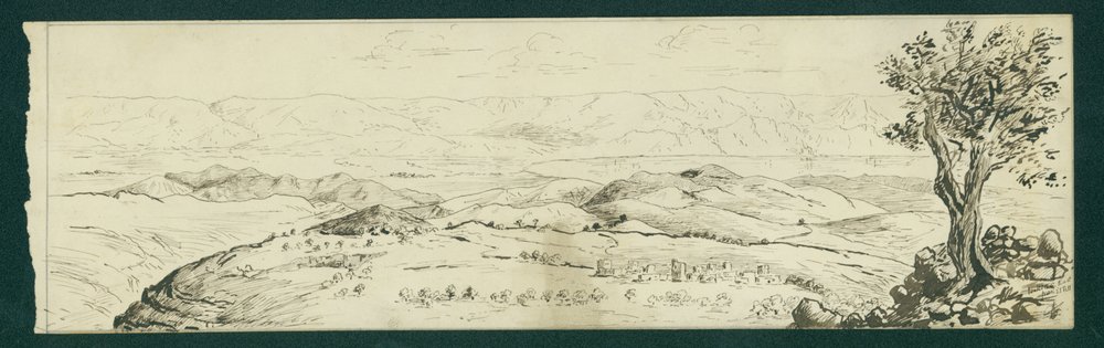 Looking East from El Tell by Claude Conder: Fine art print