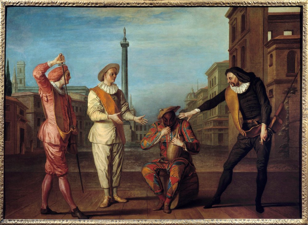 Comedia dell'Arte: The Tomb of Master Andre (Illustration of the comedy ...