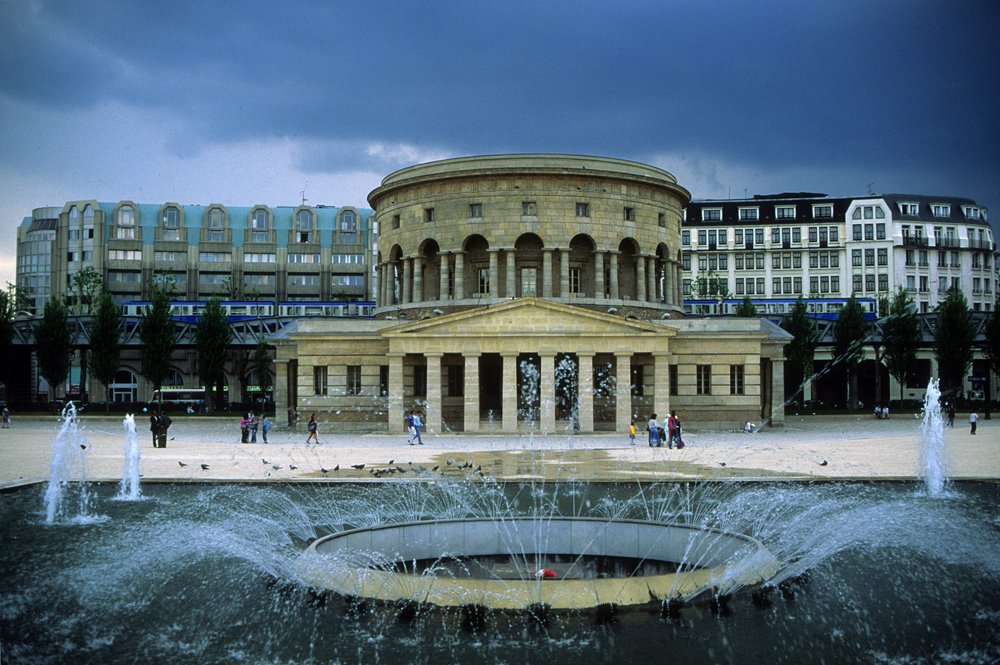 Architecture: view of the Rotunda de la Villette (Rotunda
