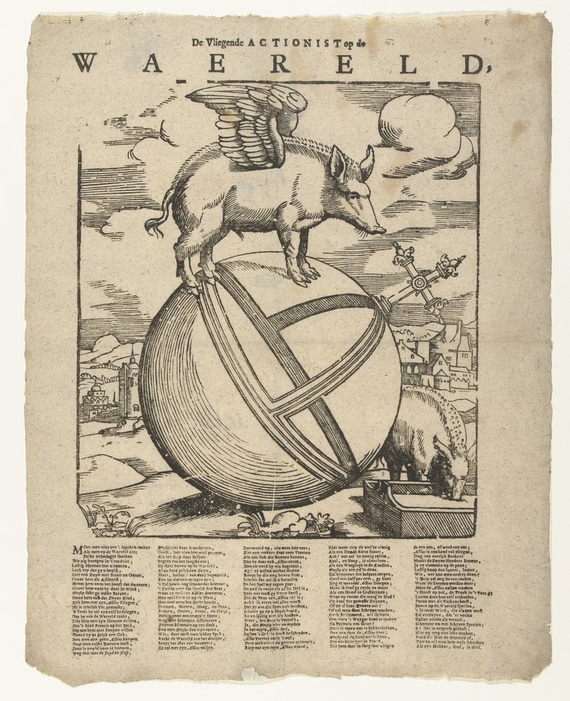 The Winged Pig on the World by Cornelis Anthonisz.