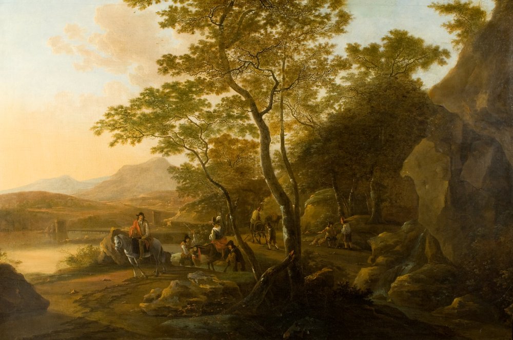 Landscape with Figures, c.1655-1710 by Cornelis van Swanenburgh