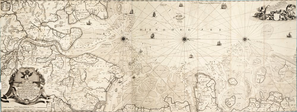 Chart of the North Sea by Cornelius Martin Wohlers