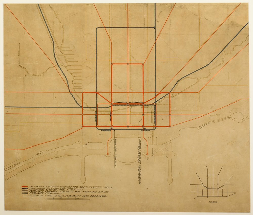 Plate 75 from The Plan of Chicago: Chicago. Diagram of the City ...
