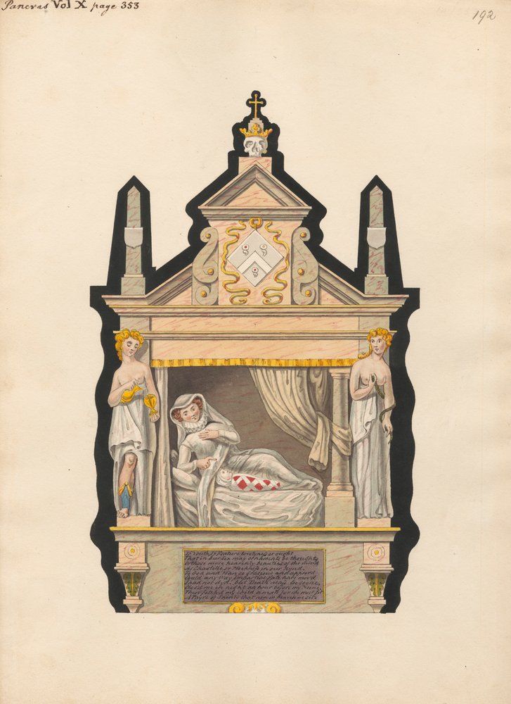 Tomb of Unidentified Mother and Infant Child from Pancras Church by Daniel Lysons