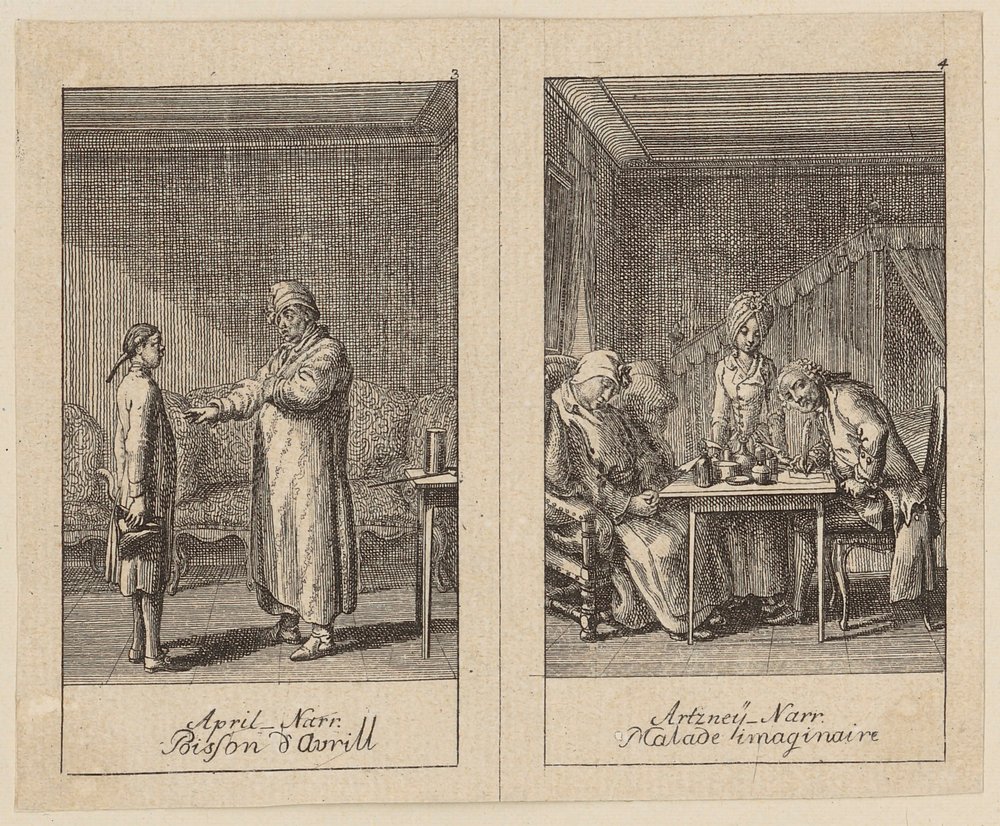 Sheets 3 and 4 for Centifolium Stultorum, Follies by Daniel Nikolaus Chodowiecki