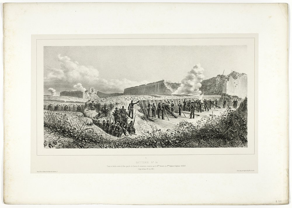 Battery no.14, from Souvenirs d’Italie: Expedition to Rome by Denis-Auguste-Marie Raffet