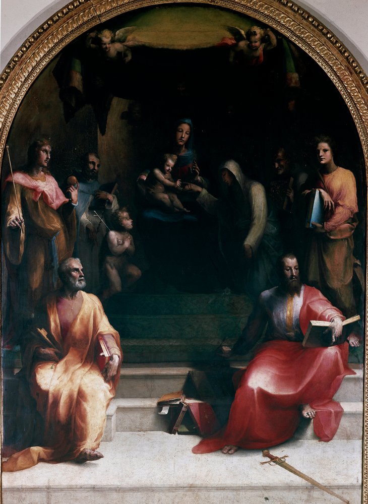 The Mystical Wedding of St. Catherine of Siena and Saints