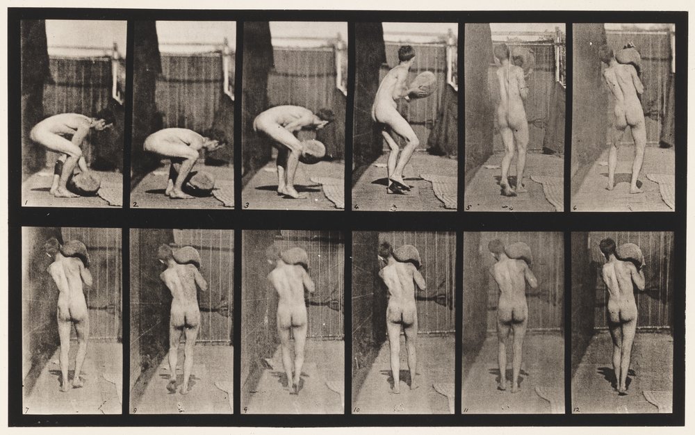 Lifting 75-lb. Stone on Shoulder by Eadweard Muybridge