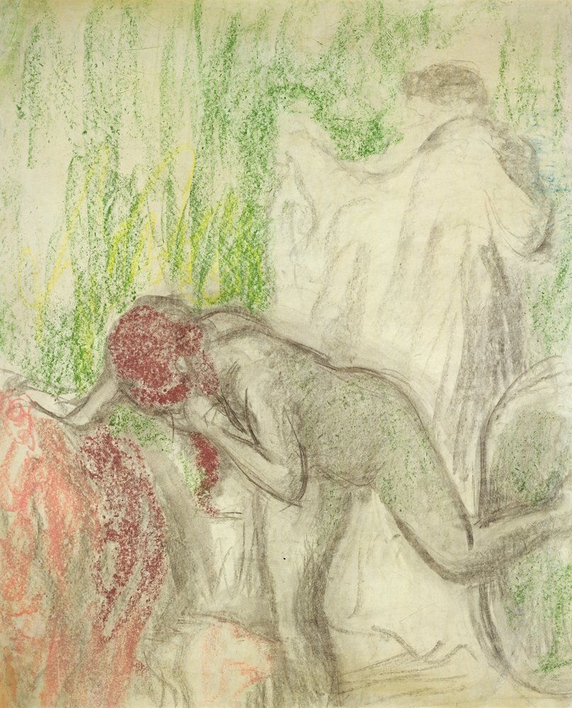 Nude Getting Out of the Bath by Edgar Degas
