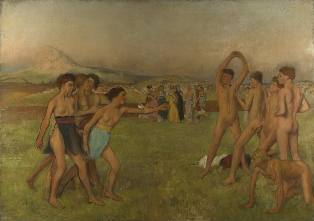 Young Spartans by Edgar Degas