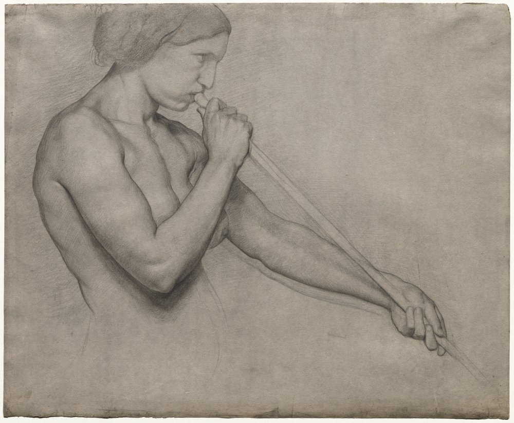 Angel Blowing a Trumpet by Edgar Degas
