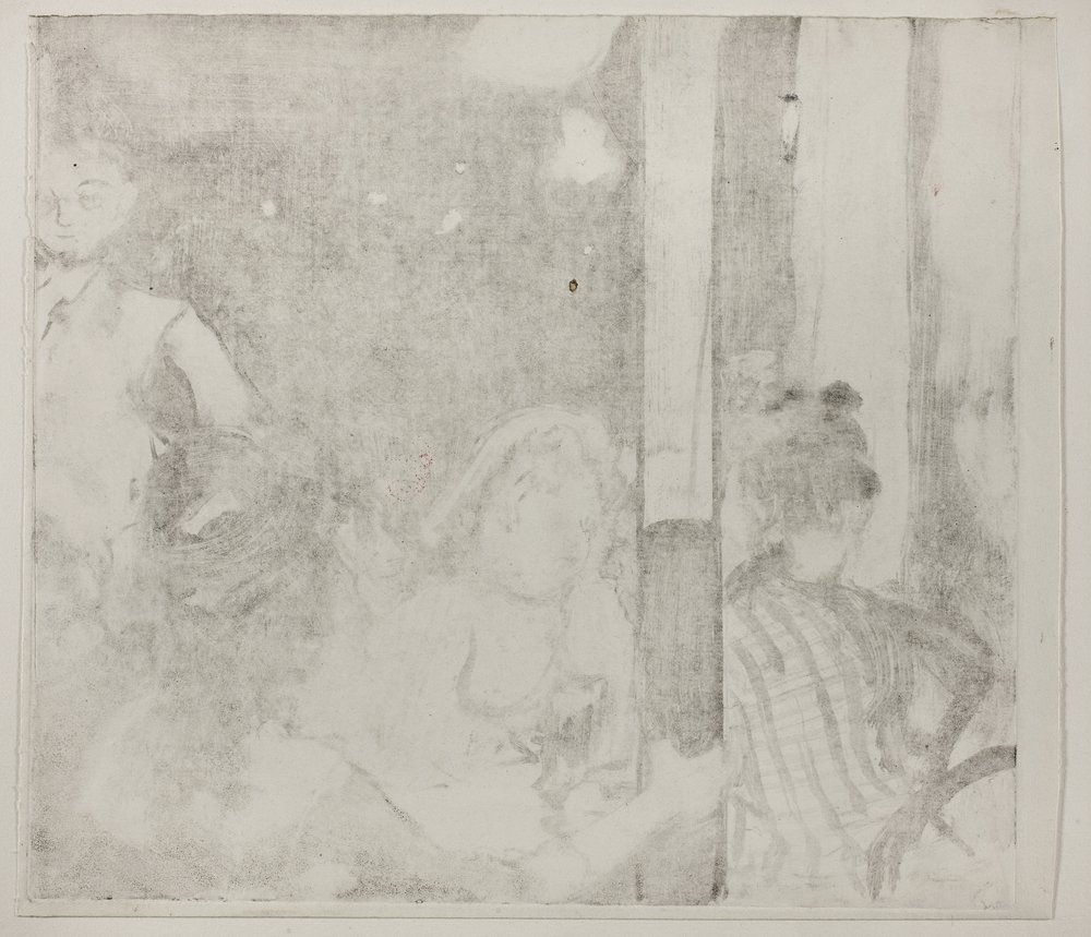 Women in Front of a Cafe, Evening by Edgar Degas