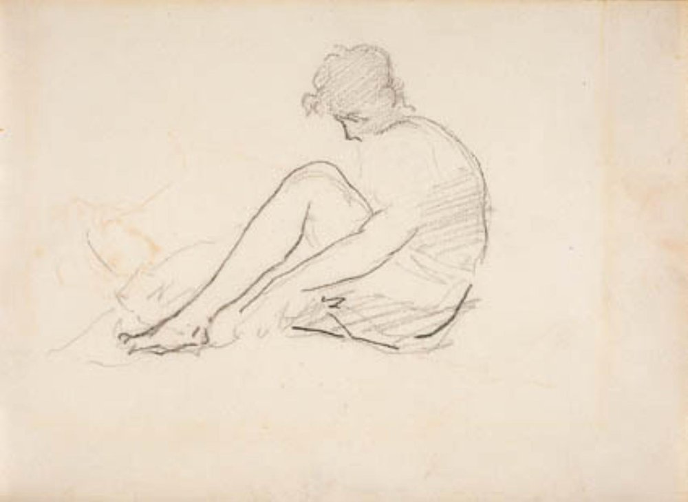 Seated Woman (A Light Sketch of a Man