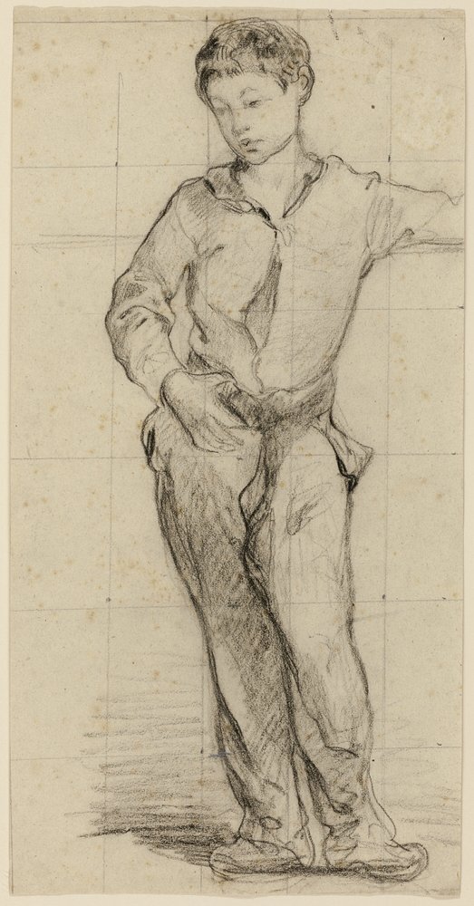 Young Man Standing (Leon Leenhoff) (recto); Sketch of Standing Boy (verso) by Édouard Manet