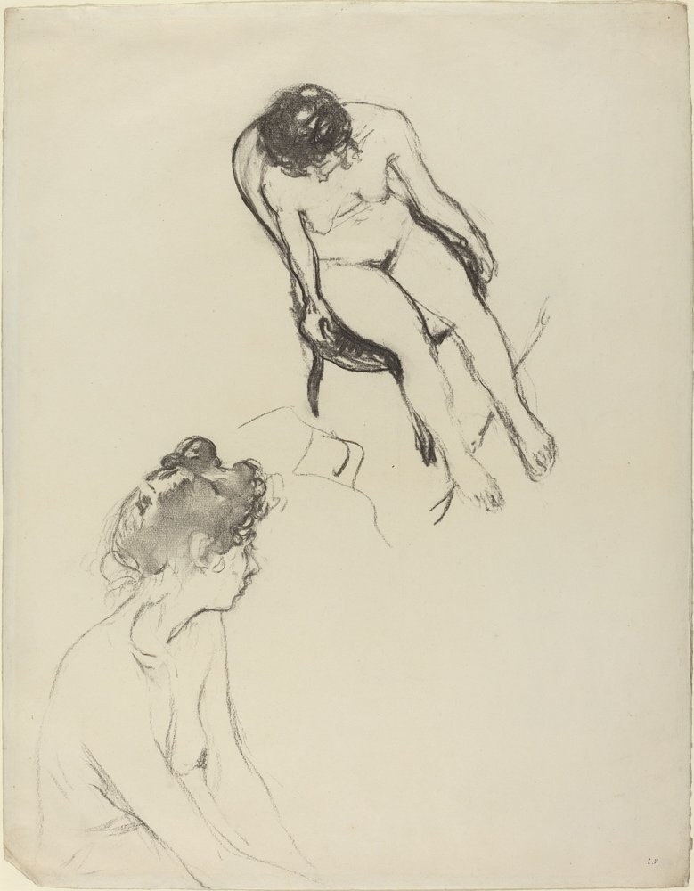 Two Nude Figure Studies by Edouard Vuillard