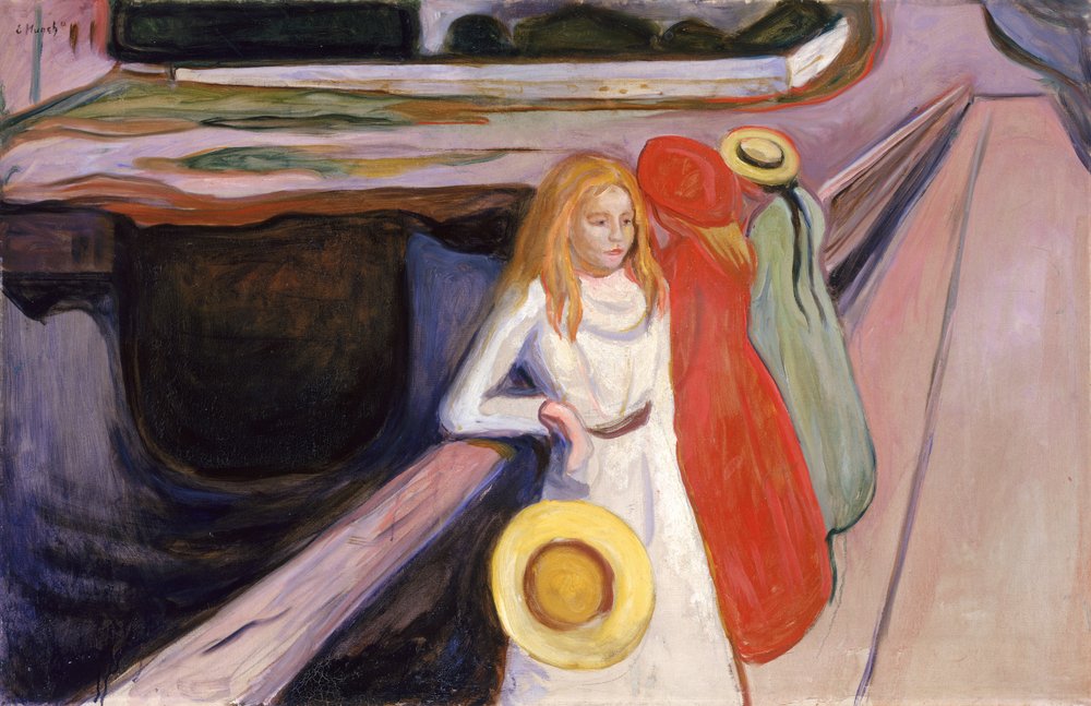 Girls on the Bridge by Edvard Munch