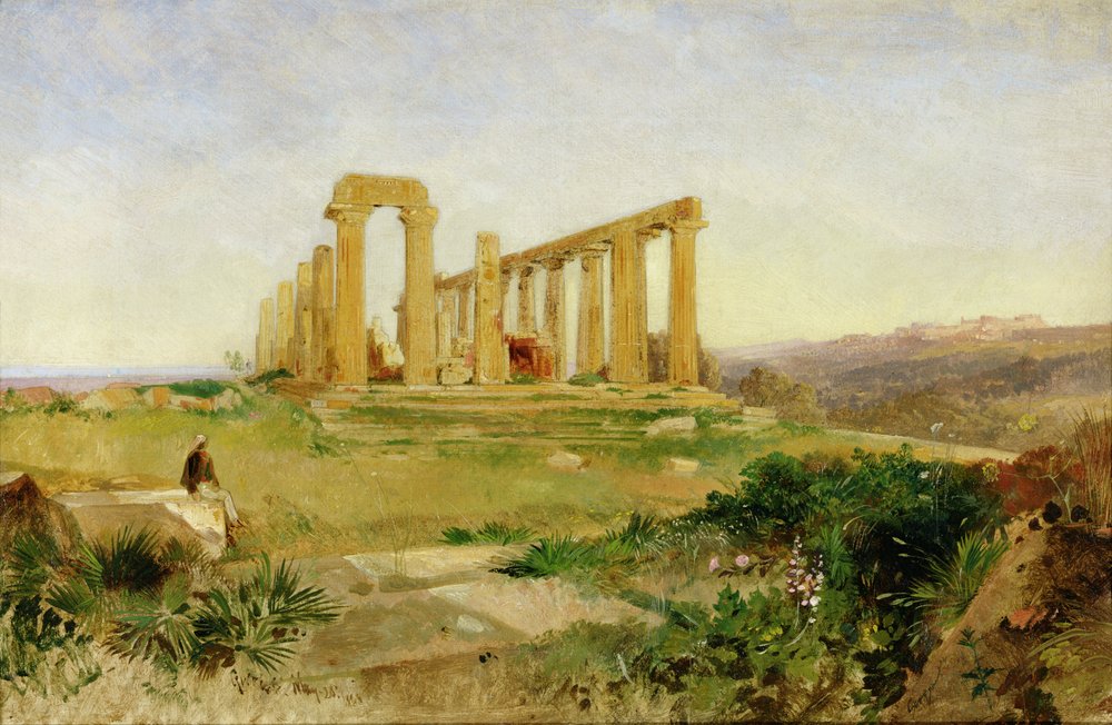 Temple of Agrigento by Edward Lear: Premium art reproduction