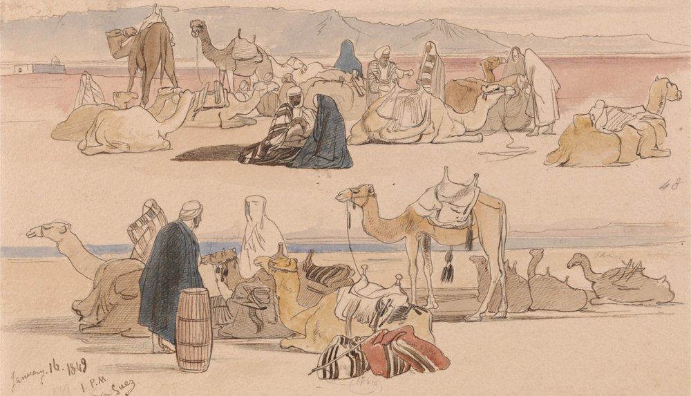 Near Suez, 1 PM, 16 January 1849 by Edward Lear