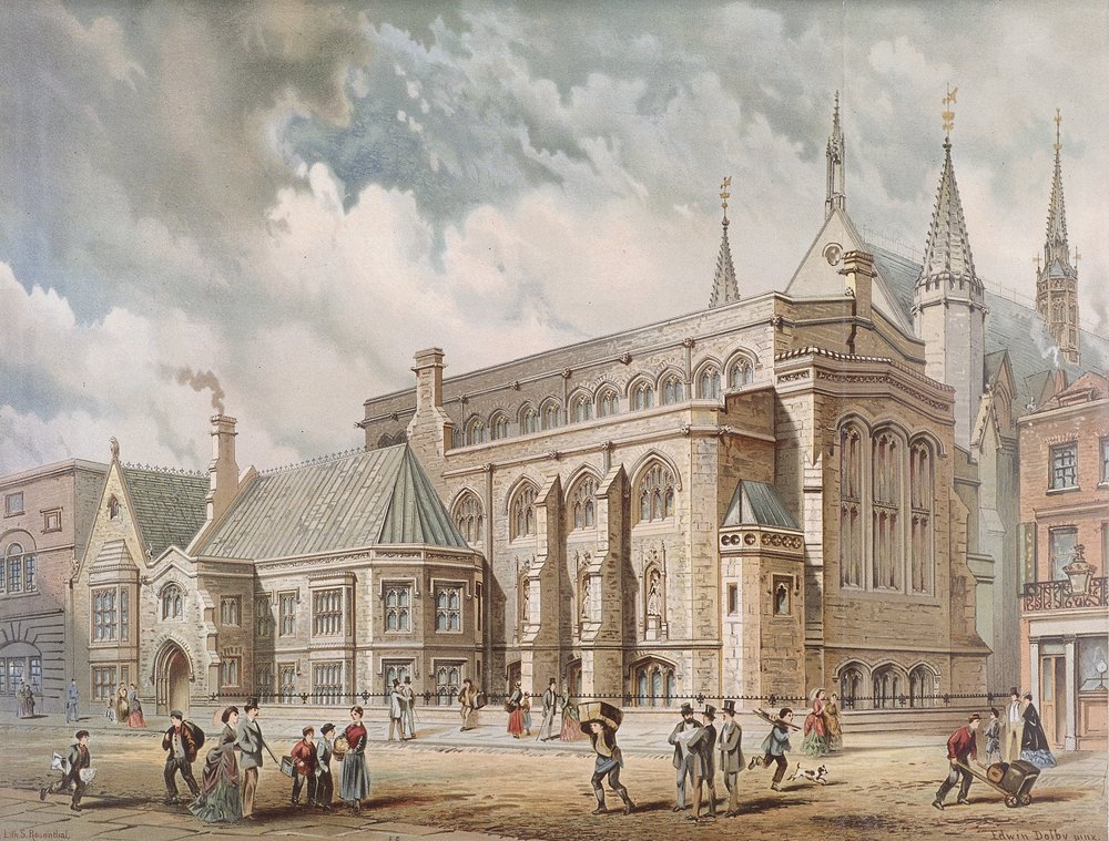 Guildhall Library, London by Edwin Thomas Dolby