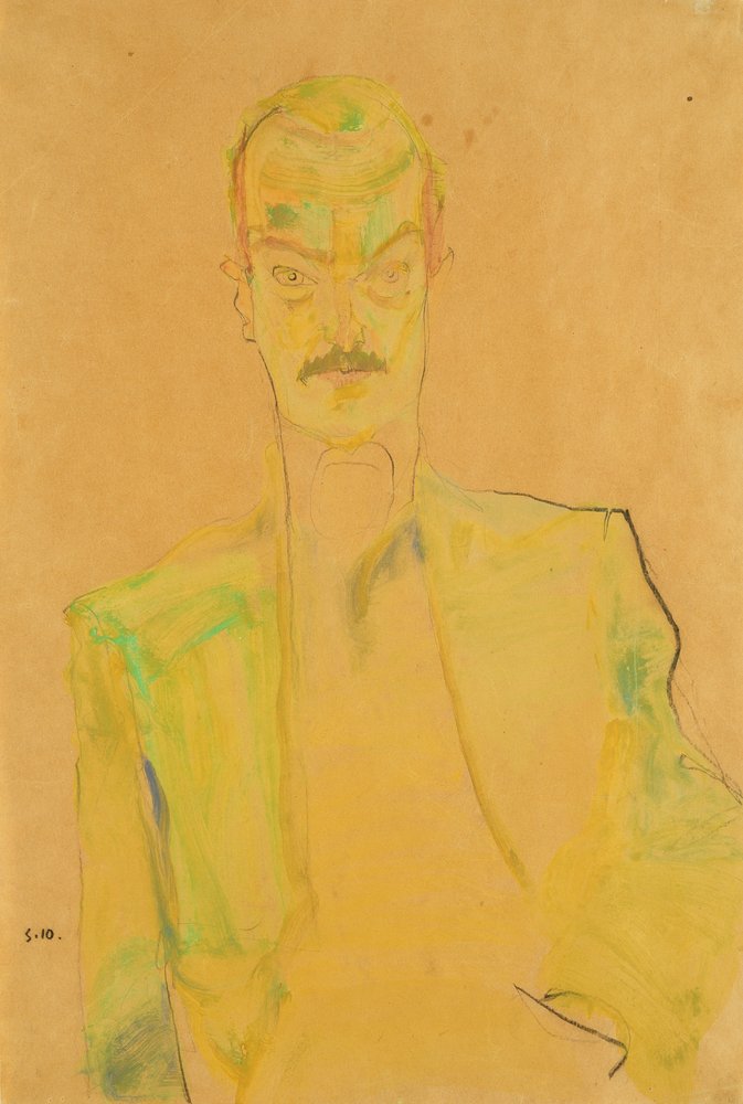 Portrait of Arthur Roessler by Egon Schiele