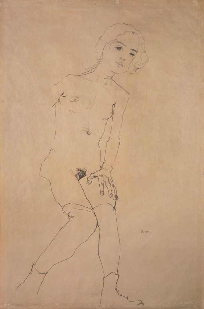 Nude, 1910 by Egon Schiele