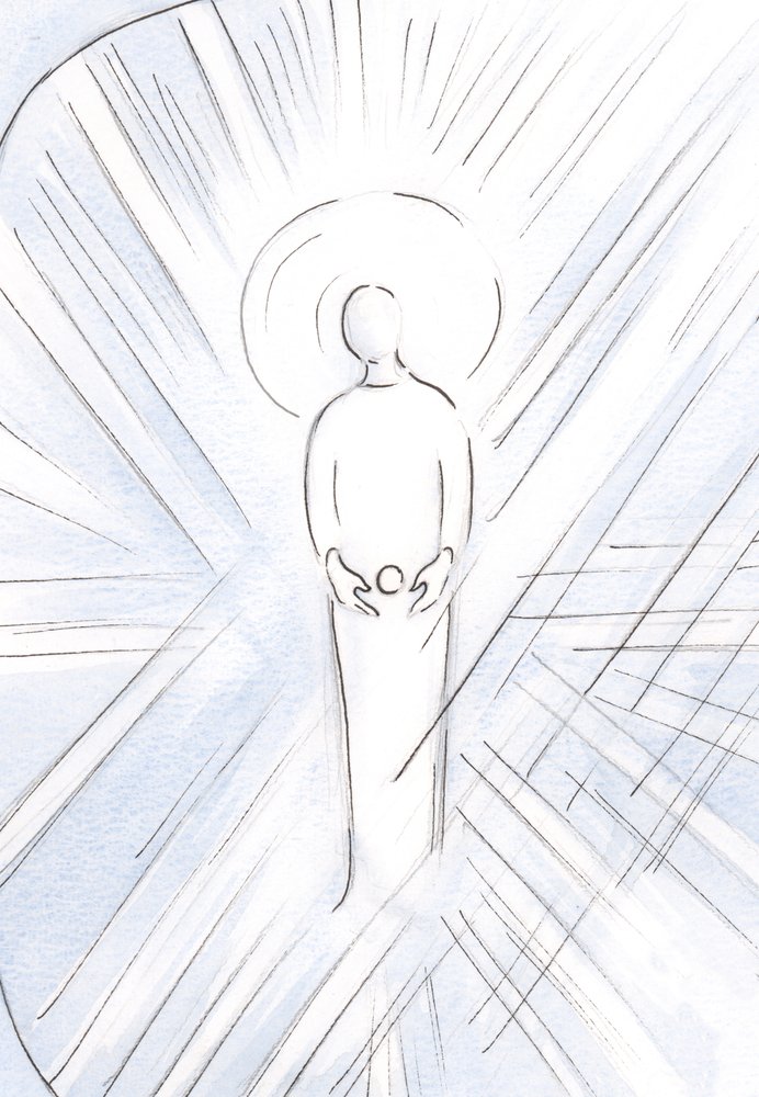 St Anne conceived in her womb the Immaculate One, like a host; the ...