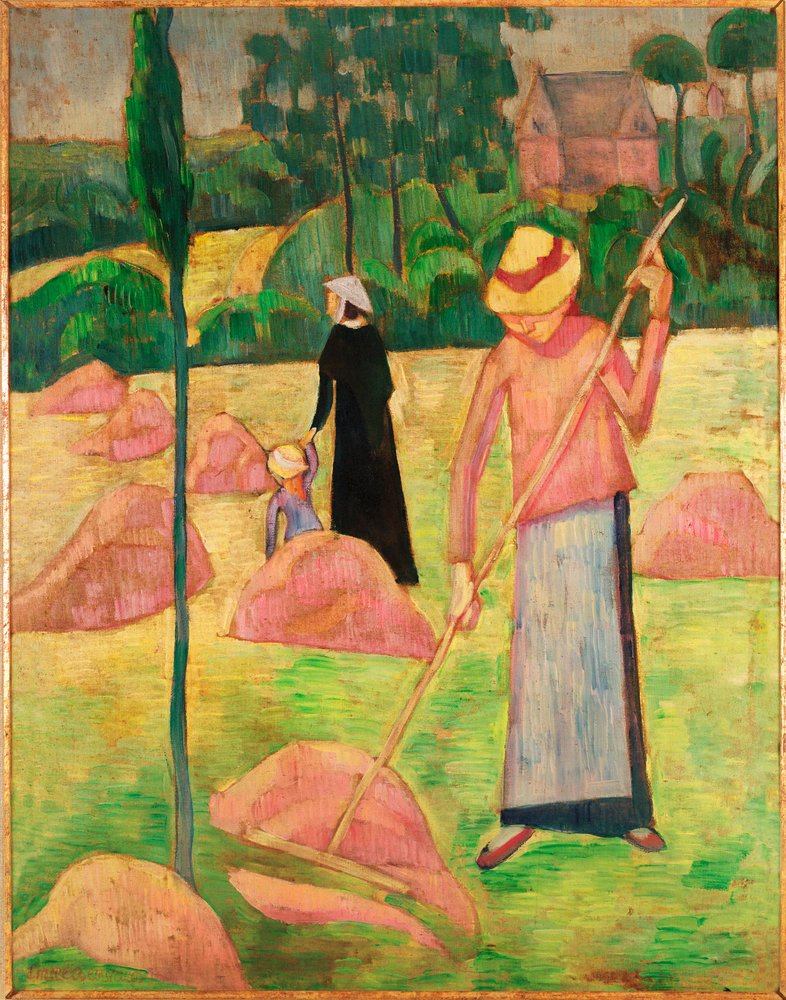 Woman with Rake by Emile Bernard: Premium art reproduction